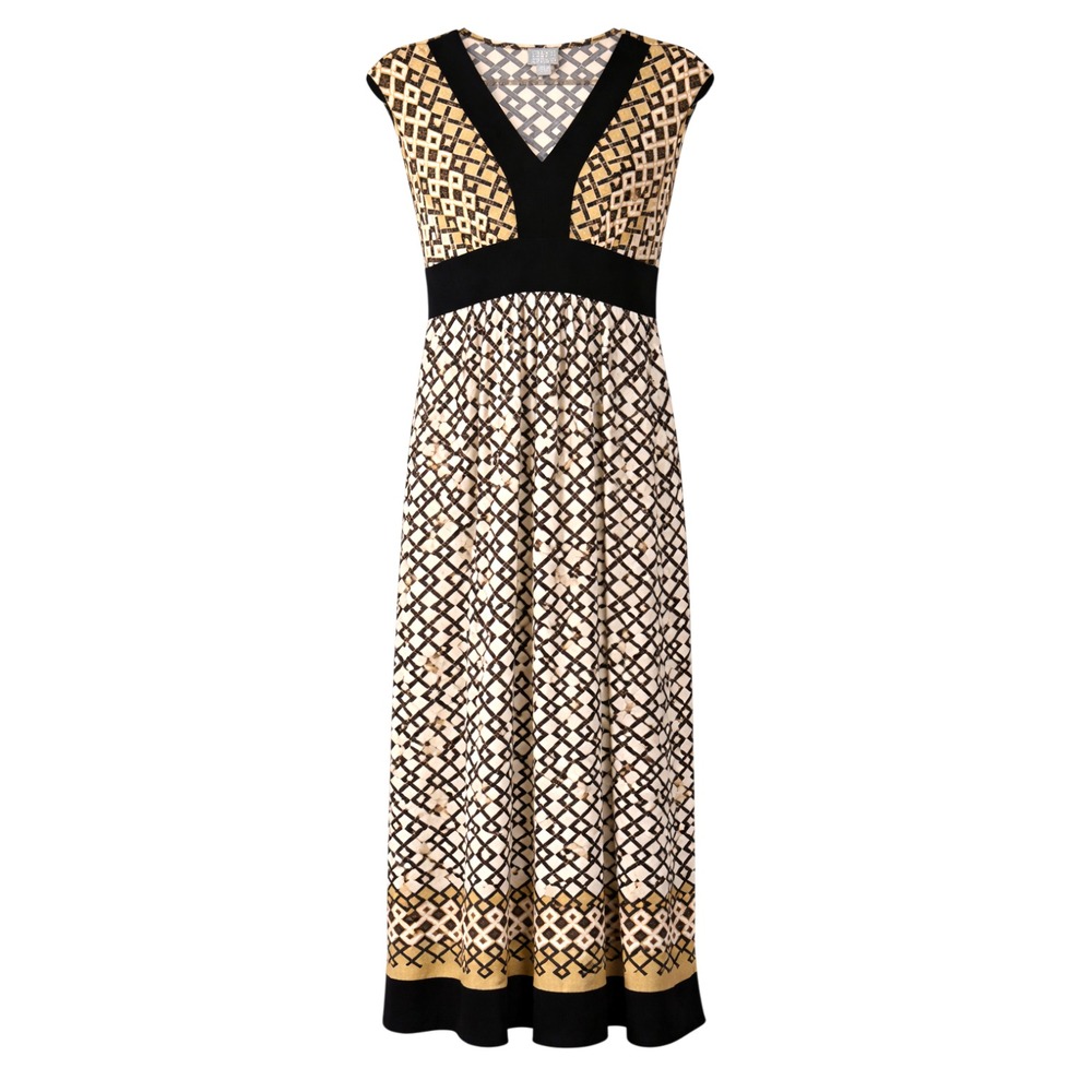Rabbit Rabbit Designs Artsy Glam Retro Maxi‎ Dress Womens Size 8 Boho Elegance